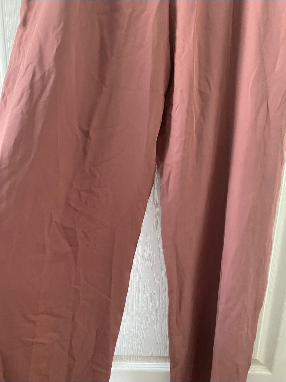 Danica High-Rise Split-Hem Wide Leg Pants in Dusty Rose Quiet Luxury Workwear L - Picture 13 of 14